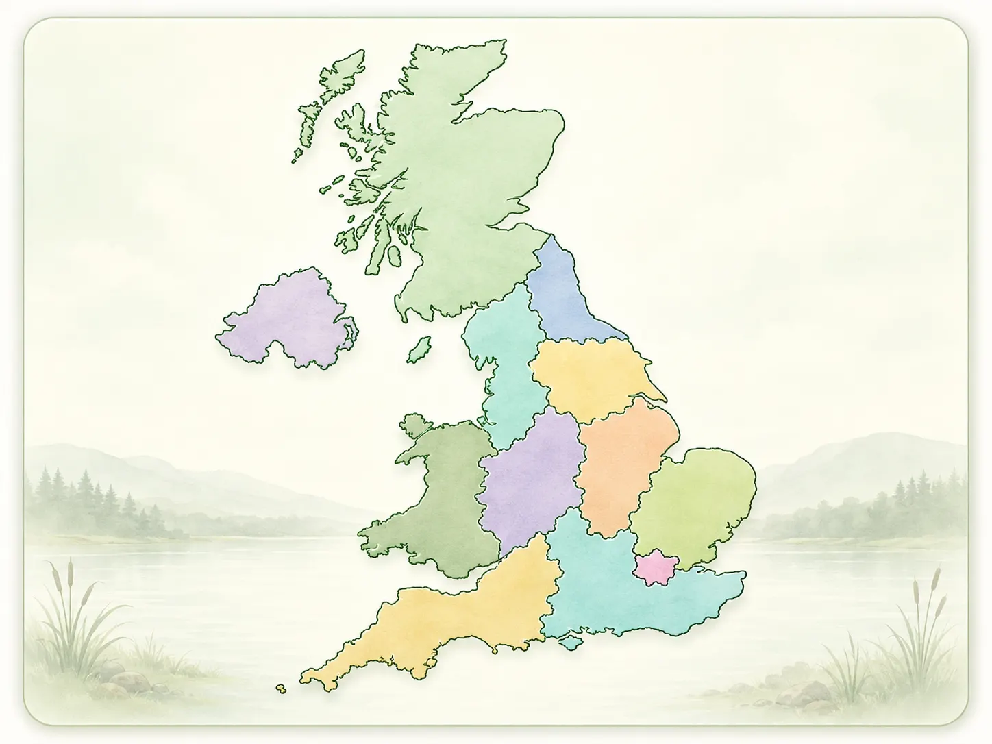 Map of UK fishing regions
